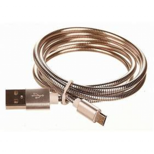 Kabel CellFish kovový, USB/micro USB, 1m (CELLKOVSILVER) Srebrny na Arena.pl