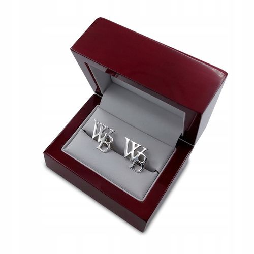 Spinki do mankietów inicjały Litera Litery Prezent na Arena.pl