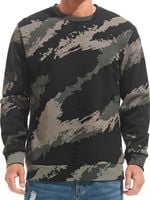 Męska Bluza Zimowa Polarowy Gruby Ciepły Pullover Wygodna Czarno Zielony L