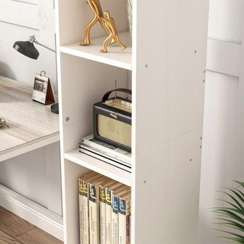 BIAŁY REGAŁ STOJĄCY NA KSIĄŻKI WYSOKI SEGREGATORY BIURO SALON LOFT 182 na Arena.pl