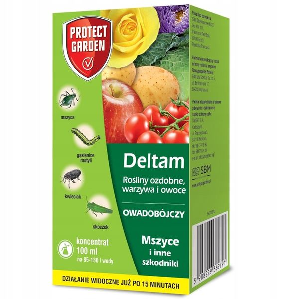 DELTAM ŚRODEK OWADOBÓJCZY MSZYCA KWIECIAK SKOCZEK GĄSIENICE MOTYLI 100ML zdjęcie 1