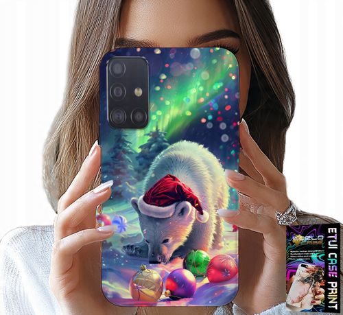 ETUI DO SAMSUNG GALAXY A71 - ŚWIĄTECZNY NIEDŹWIEDŹ BOMBKI CASE +FOLIA na Arena.pl