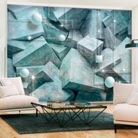 Fototapeta - Betonowe sześciany (zielony) 400x280