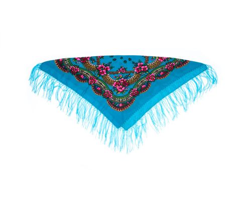 Chusta ludowa 70x70 cm - niebieska na Arena.pl