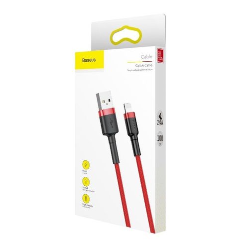 kabel lightning usb baseus cafule 2.4a 1m (czerwony) na Arena.pl