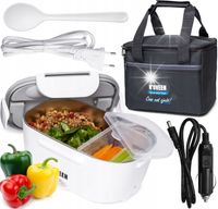 ELEKTRYCZNY PODGRZEWACZ LUNCH BOX POJEMNIK OBIADOWY SAMOCHODOWY Noveen