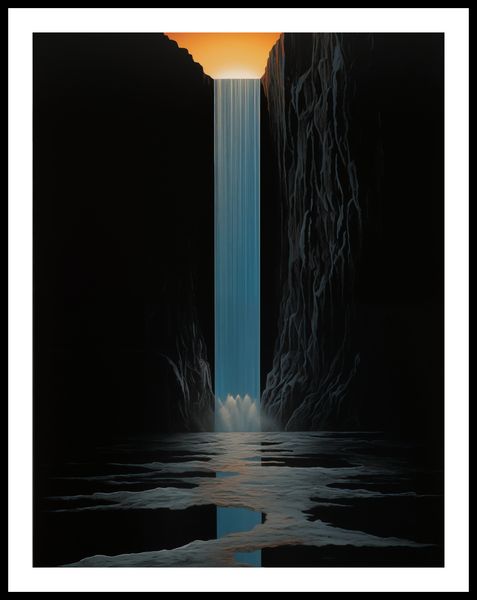 Plakat 50x65cm Wodospad Światła zdjęcie 3