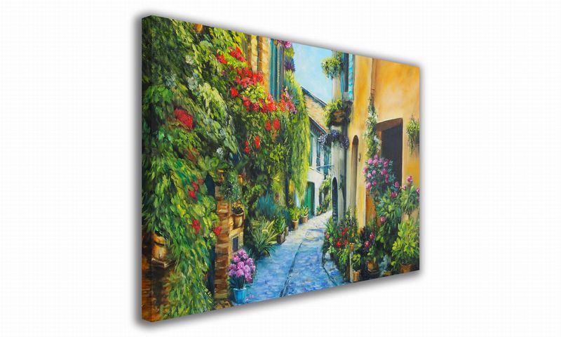 OBRAZ NA PŁÓTNIE 063 Miejska alejka 60x40cm zdjęcie 1