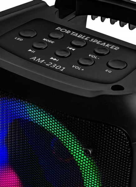 Głośnik Bluetooth Boombox Mobilny USB RADIO LED Bezprzewodowy Przenośny MP3 zdjęcie 2
