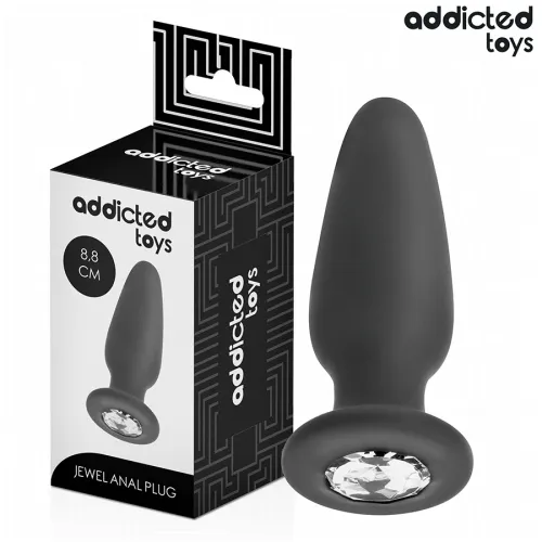 addicted toys korek anatomiczny s 8,8 cm z ozdobnym kryształem na Arena.pl