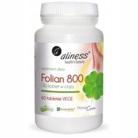 Aliness Prenacare FOLIAN 800µg Kwas foliowy 60tab CIĄŻA Dla kobiet w ciąży