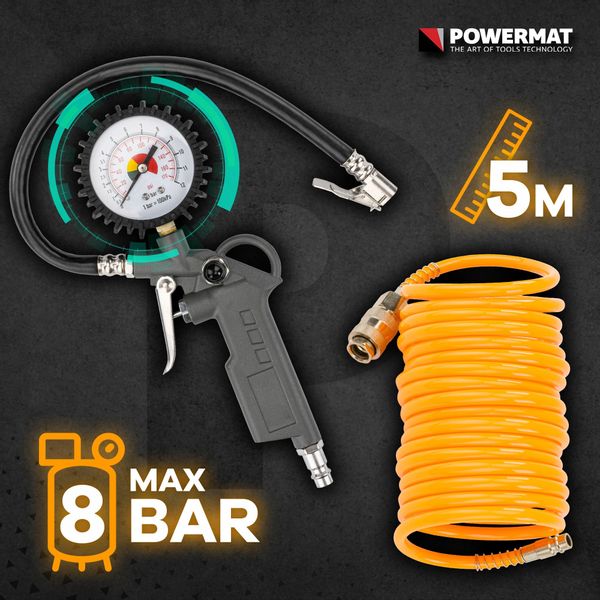 ZESTAW NARZĘDZI PNEUMATYCZNYCH DO KOMPRESORA SPRĘŻARKI WĄŻ AKCESORIA 6 EL. zdjęcie 11