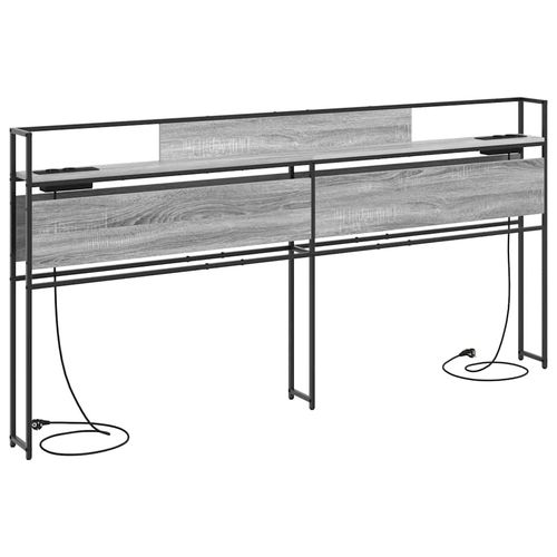 Zagłówek do przechowywania z półką Szary dąb sonoma 180 cm na Arena.pl