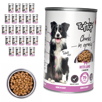 TufTuf mokra karma dla psa Jagnięcina puszka 24x1250g Kawałki w sosie
