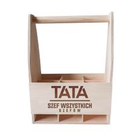 Tata szef wszystkich szefów - drewniane nosidło z grawerem  DZIEŃ TATY