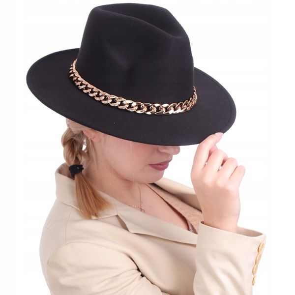 Modny Kapelusz damski filcowy zdjęcie 5