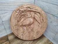 Obraz płaskorzeźba w drewnie ptak leśny Słonka Słomka Słąka 40cm na prezent