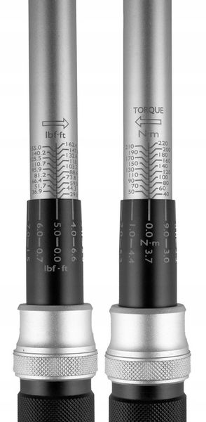 KLUCZ DYNAMOMETRYCZNY Z BLOKADĄ CERTYFIKAT KALIBRACJI ETUI 40-220NM 1/2"JCB zdjęcie 13