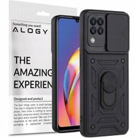 2 x Pancerne etui z osłoną aparatu Alogy Stand Ring Armor do Galaxy A22 / M