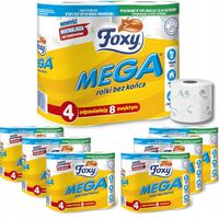 Papier toaletowy FOXY MEGA DŁUGI 4 rolki x 7 opakowań zdobiony