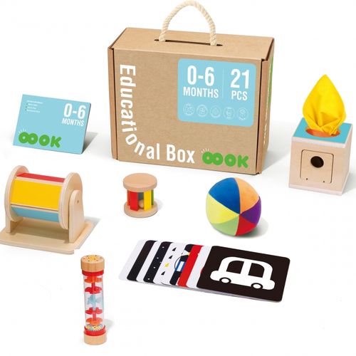 TOOKY TOY Box Pudełko XXL Montessori Edukacyjne 6w1 Sensoryczne 0-6 Mies na Arena.pl