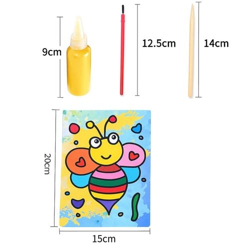 Zestaw kreatywny do malowania piaskiem dla dzieci malowanie obrazki na Arena.pl