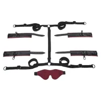 sportsheets under the bed set czerwono-czarny regulowane mankiety