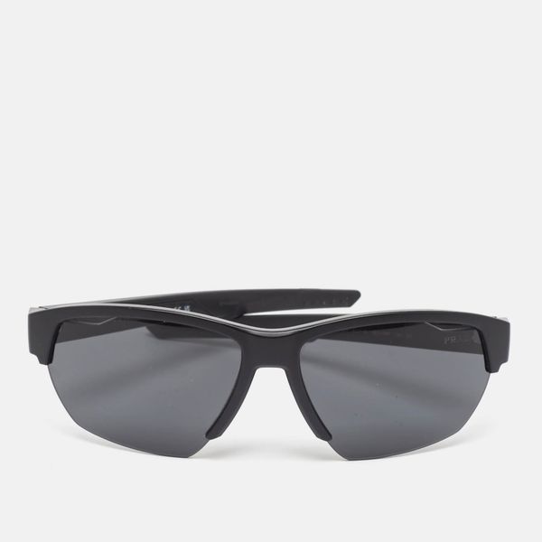 Prada Black SPS03Y Linea Rossa Shield Sunglasses zdjęcie 6