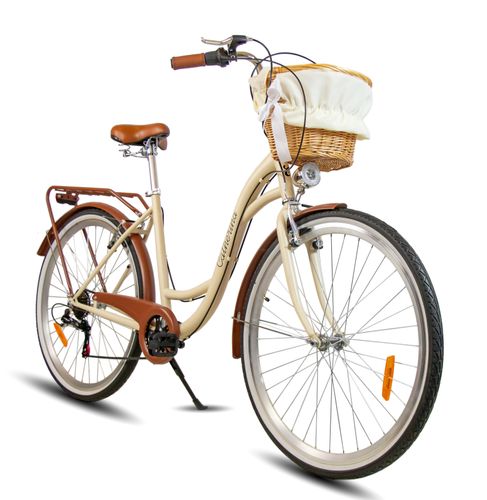 ROWER DAMSKI KREMOWY MIEJSKI 26 SHIMANO DAMKA KOSZ + WKŁAD GRATIS na Arena.pl