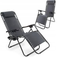 3 WZORY GRAFIT LEŻAK PLAŻOWY FOTEL OGRODOWY SOPRATO SKŁADANY SZARY 2W1