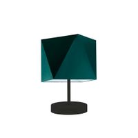 Lampka PASADENA abażur zieleń butelkowa stelaż czarny
