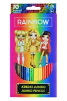 kredki ołówkowe jumbo 10 kolorów rainbow high astra