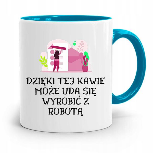 Pracownika Kubek Błękitny Może Uda Sie Wyrobić Z Nadrukiem Ze Zdjęciem zdjęcie 1