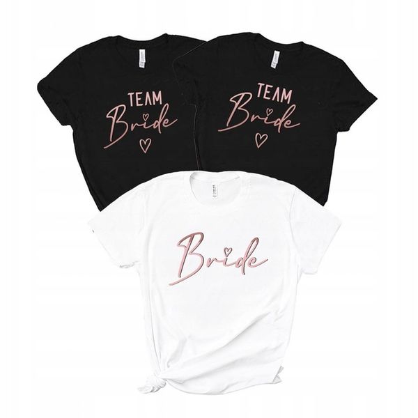 Czarna koszulka Team Bride Wieczór Panieński M zdjęcie 4