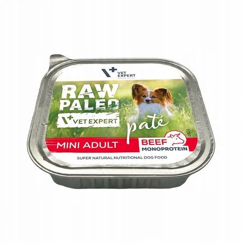 Mokra karma dla psów dorosłych małych ras wołowina Raw Paleo Pate 12x150g na Arena.pl