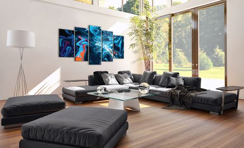 Obraz Na Płótnie - Abstrakcja Błękit  - 160X85 Cm - Ea160X85-4085 na Arena.pl