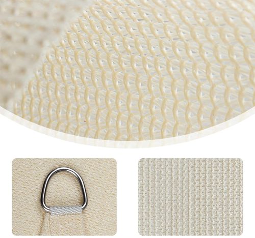 UŻYWANE Żagiel przeciwsłoneczny Sunnylaxx trójkątny 5x5x7 m kremowy UV na Arena.pl