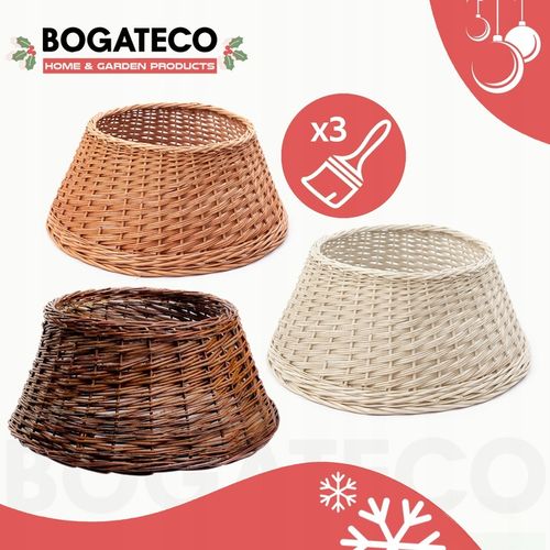 OSŁONA WIKLINOWA NA STOJAK POD CHOINKĘ 70CM OSŁONKA DO CHOINKI BRĄZOWA na Arena.pl