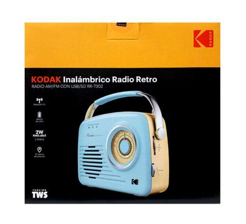 Retro Radio RR-7302 Bluetooth AUX USB AM FM Styl Vintage Przenośne Niebieskie na Arena.pl