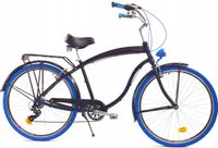 Rower Dallas Cruiser Men 28" 7spd Alu - czarny z niebieskim