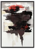 Plakat abstrakcja wydruki artystyczne 50x70 cm w czarnej ramie
