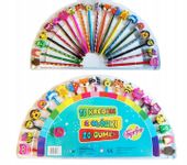 Mega Pakiet Przybory Szkolne Kredki Ołówek Gumki Gumka Temperówka Prezent