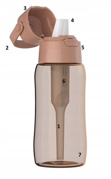 DODA & DAFI SOLID 0,5 Butelka filtrująca barwiona Mocha Mousse zdjęcie 3