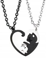 Zestaw Naszyjnik Przyjaźni BEST FRIENDS Yin Yang  N88_A_Czarny