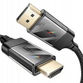 KABEL PRZEJŚCIÓWKA JSAUX DISPLAY HDMI 4K 60Hz 1,9M NYLON
