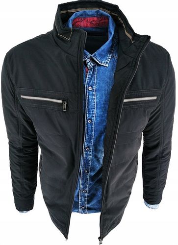 KURTKA MĘSKA PRZEJŚCIOWA PROSTA CIEMNA 3717 M na Arena.pl