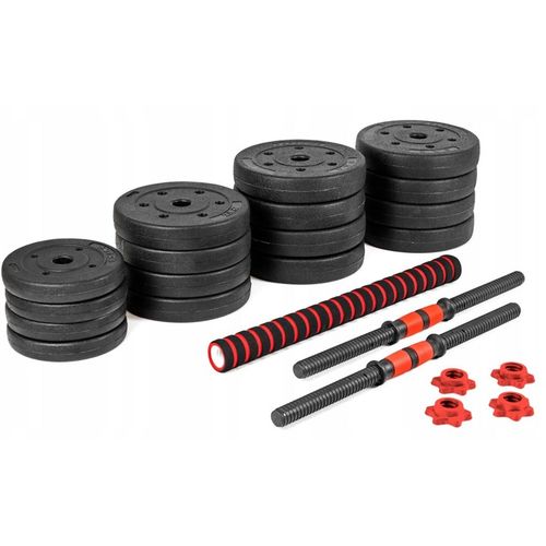 HANTLE ZESTAW HANTLI REGULOWANYCH DO ĆWICZEŃ 35 kg + SZTANGA na Arena.pl