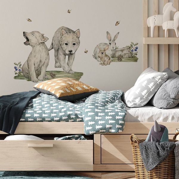 Naklejki Wilki Zające DK487 zdjęcie 1