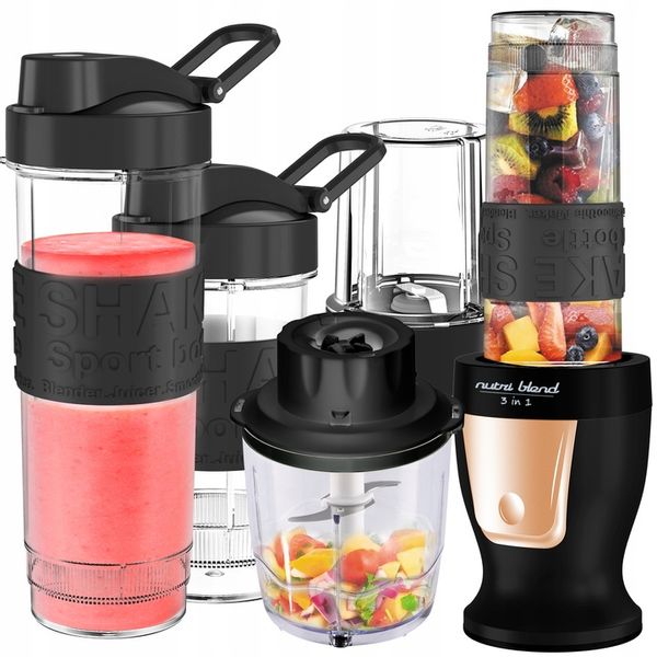 BLENDER KIELICHOWY DO KOKTAJLI SMOOTHIE BUTELKI SIEKANIE MIELENIE BLEND&GO zdjęcie 7