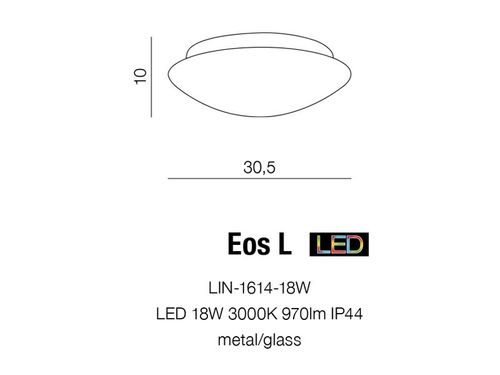 Plafon EOS L LIN-1614-18W Azzardo +LED na Arena.pl